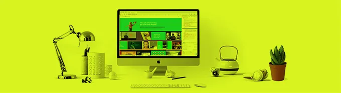 Visuel d'un bureau de web designer