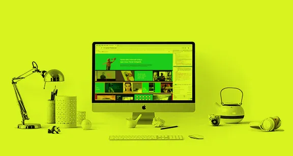 Visuel d'un bureau de web designer
